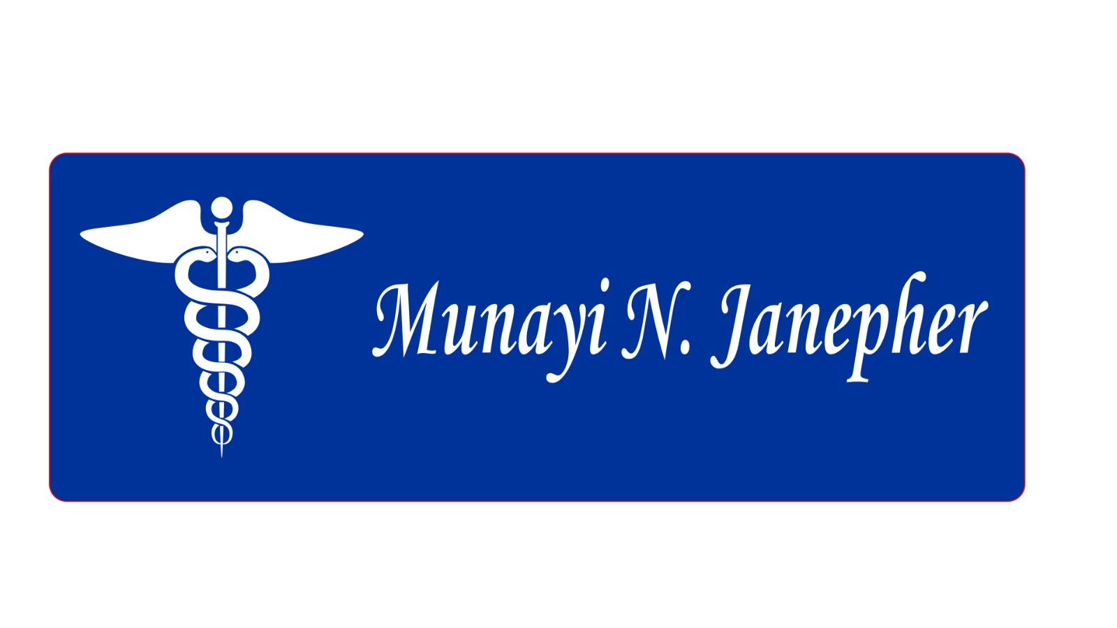 Customised Plastic Medical Name Tag / Badge