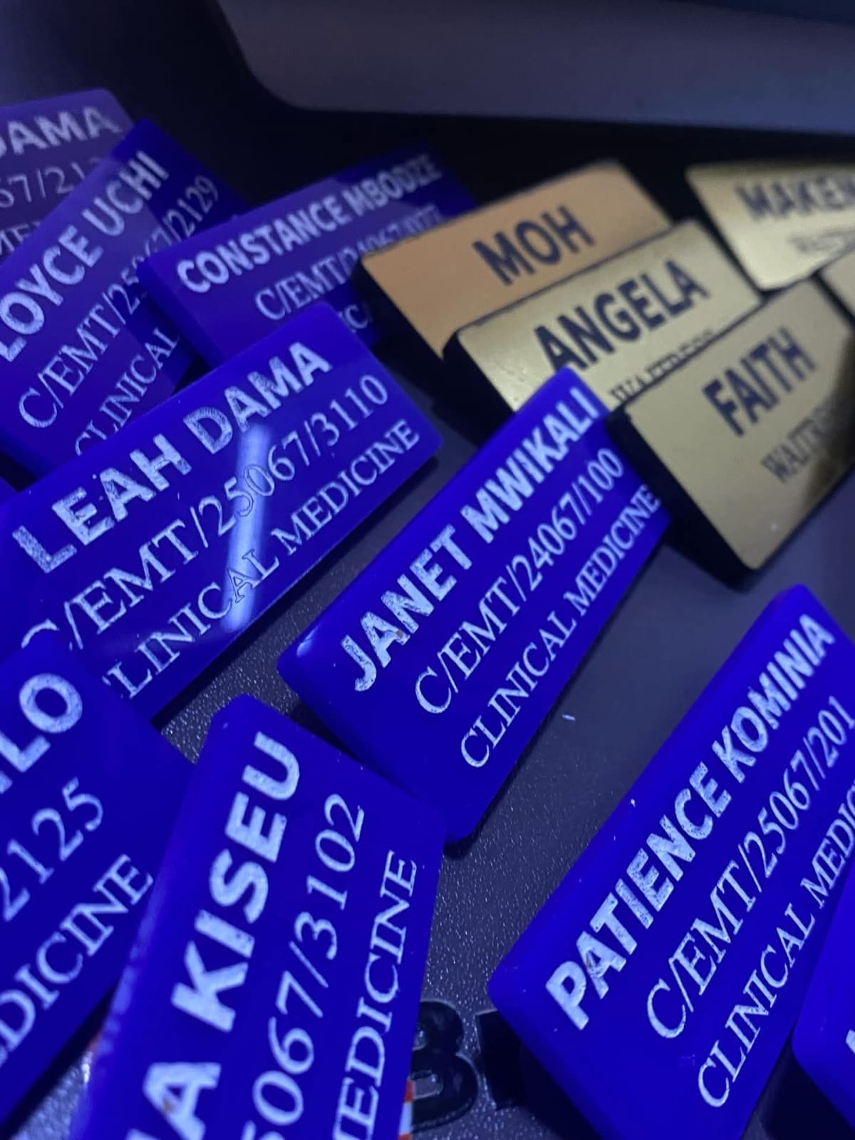 Customised Plastic Medical Name Tag / Badge