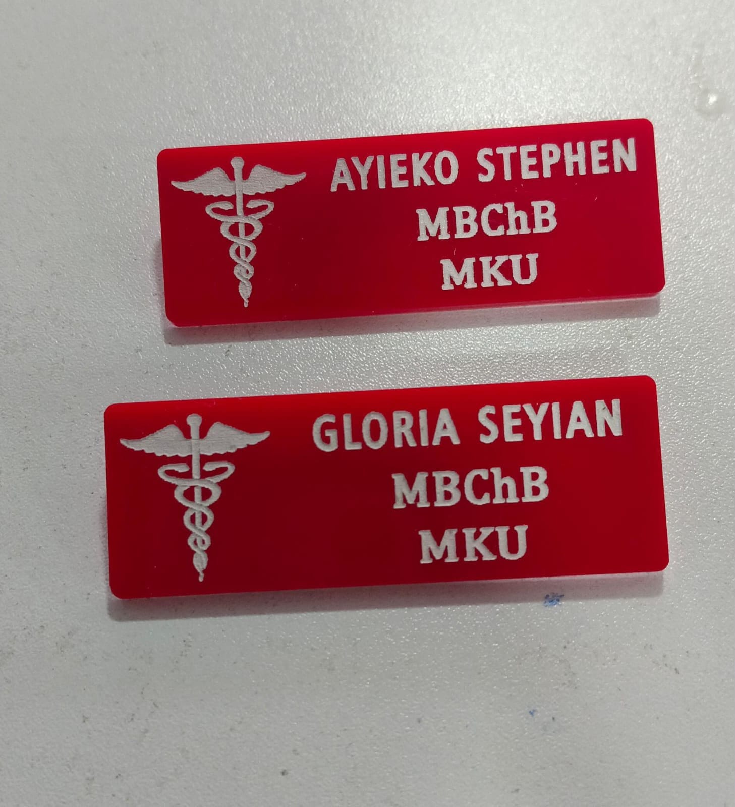 Customised Plastic Medical Name Tag / Badge