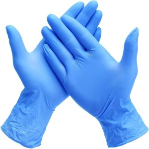 Blue Nitrile Examination Gloves – Powder-Free, Box of 100