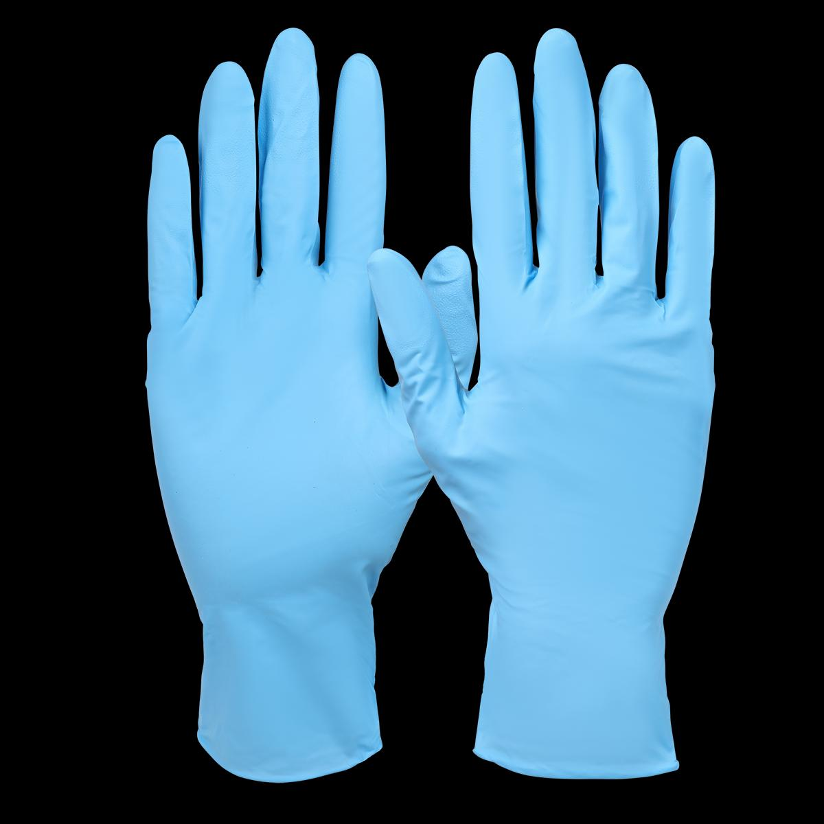 Blue Nitrile Examination Gloves – Powder-Free, Box of 100
