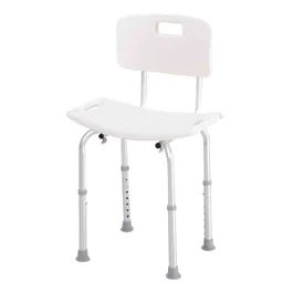 Adjustable Height Shower Chair with Backrest