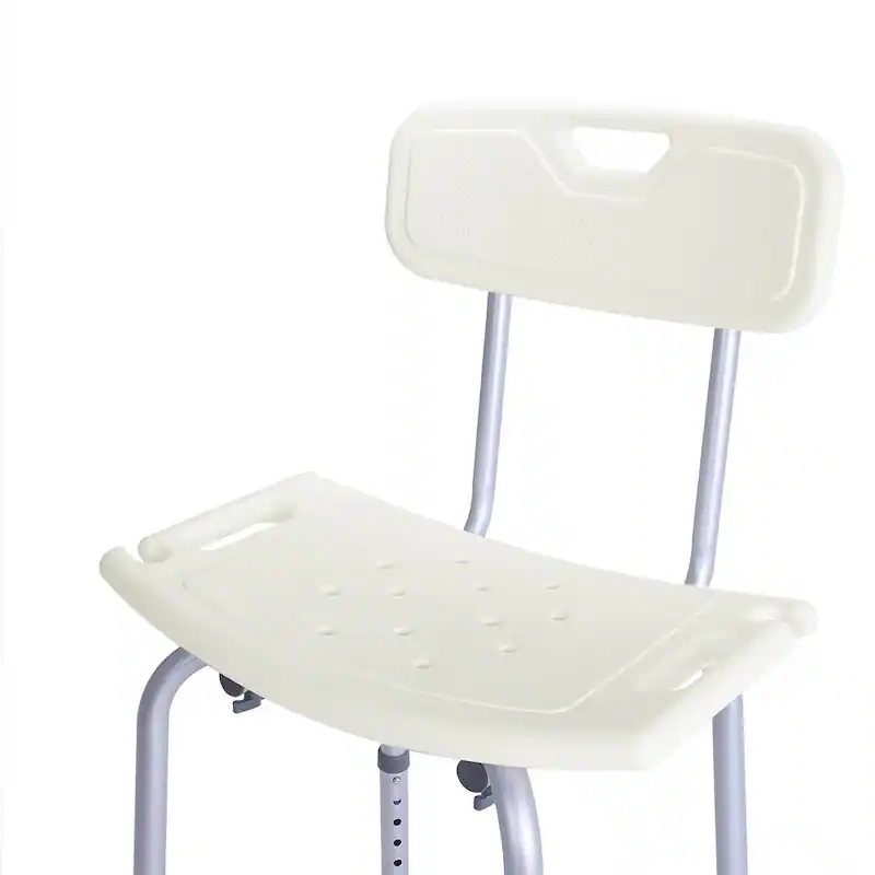 Adjustable Height Shower Chair with Backrest