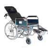 Heavy-Duty Reclining Wheelchair with Commode
