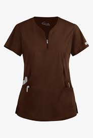 Coffee Brown Unisex Medical Scrub Set