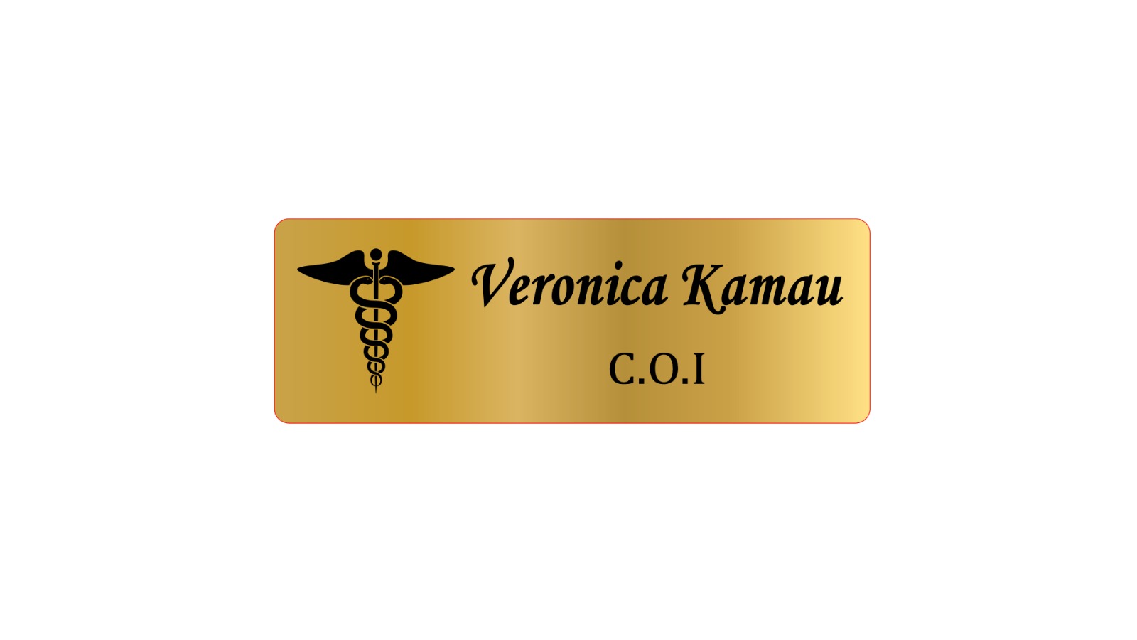 Customised Normal Golden NameTags/Badge
