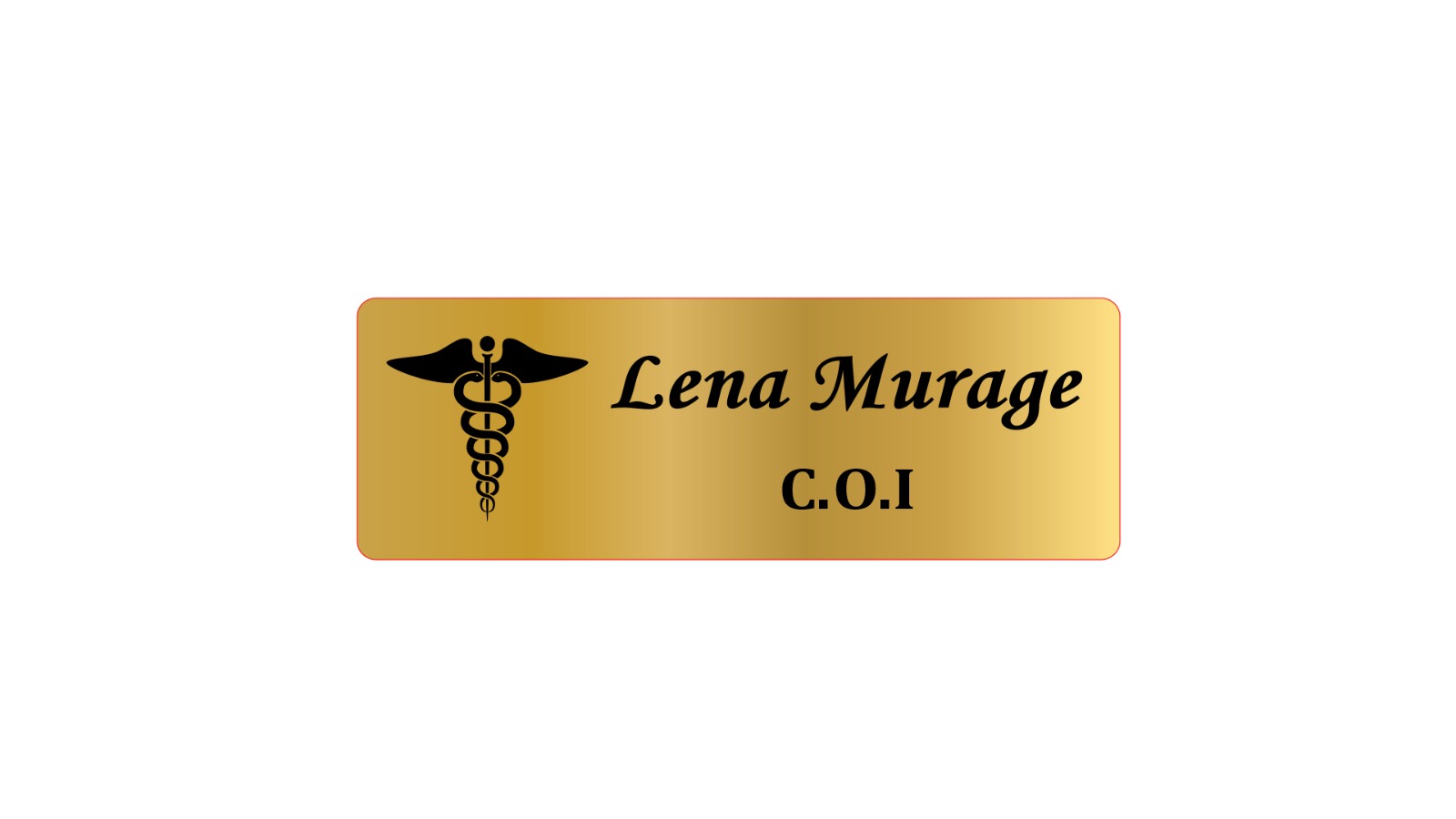 Customised Normal Golden NameTags/Badge