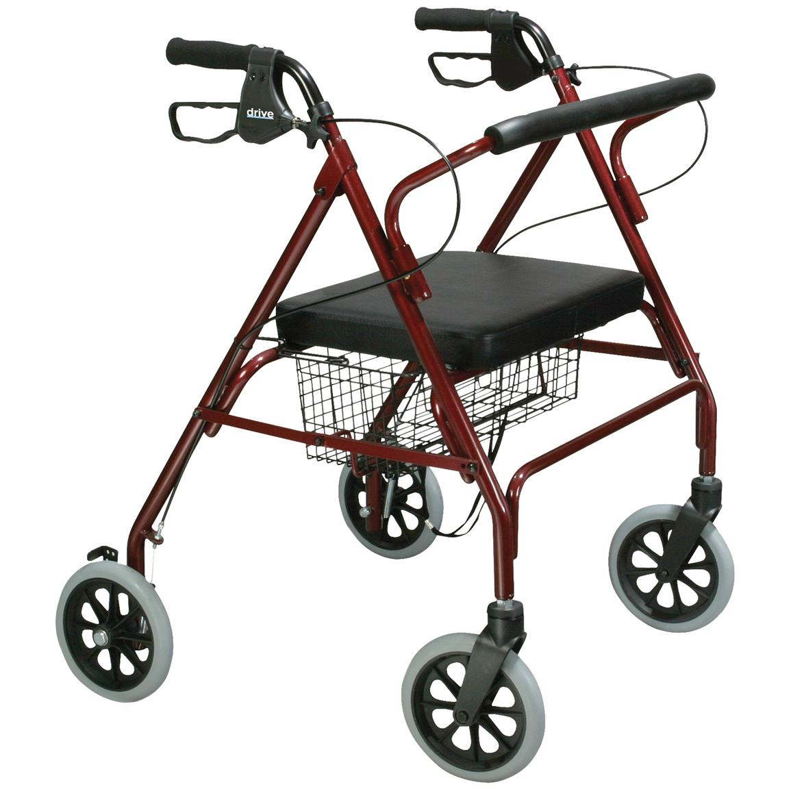 2-in-1 Rollator Walker & Transport Chair – Foldable Aluminium