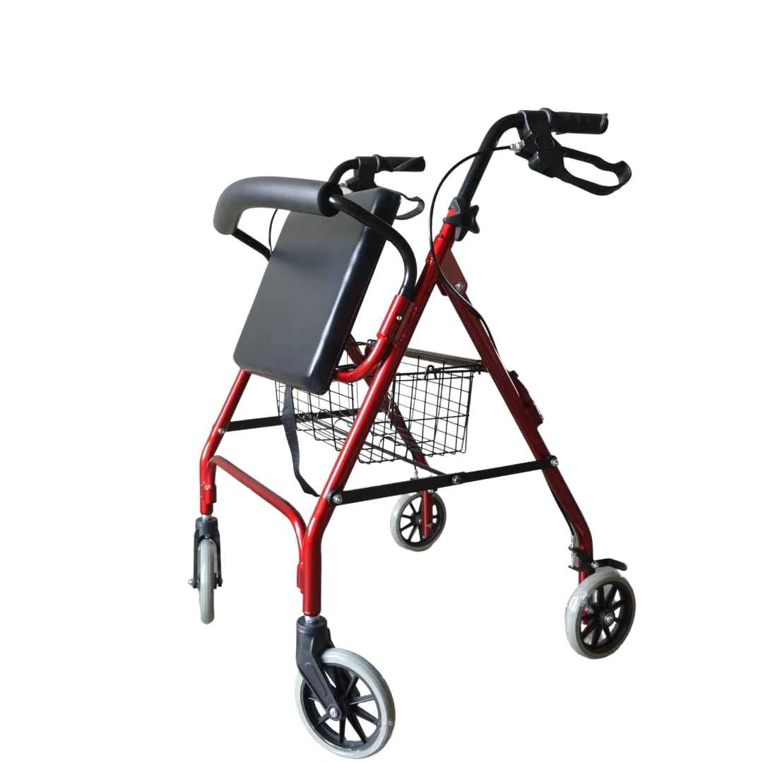 2-in-1 Rollator Walker & Transport Chair – Foldable Aluminium