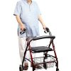 2-in-1 Rollator Walker & Transport Chair – Foldable Aluminium