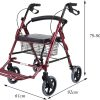 2-in-1 Rollator Walker & Transport Chair – Foldable Aluminium