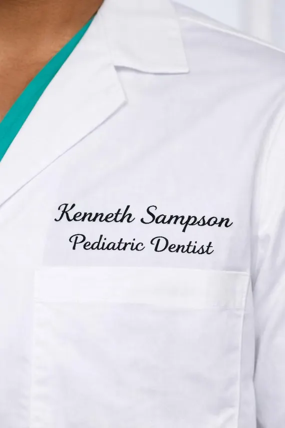 Professional Name Embroidery for Lab Coats & Scrubs