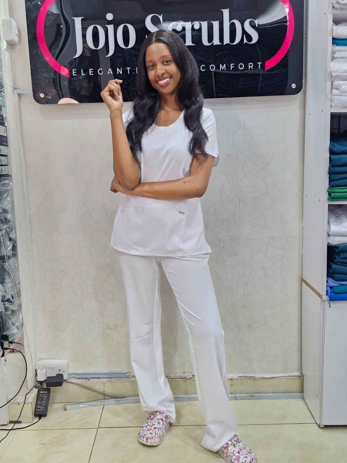 Infinity Performance Clinical Scrub Set - White